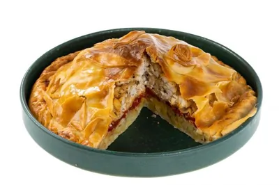 Курник с курицей, сыром и помидорами