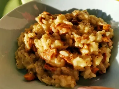 Ризотто с лисичками и сметаной