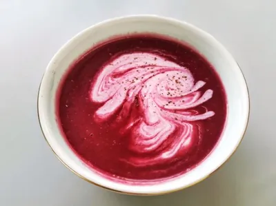 Свекольный суп-пюре с имбирем