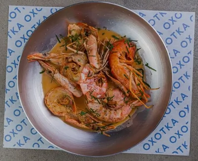 Магаданские креветки в соусе биск