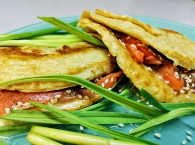 Овсяноблин из перепелиных яиц