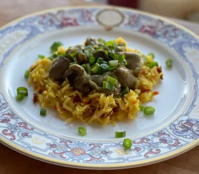 Куриные сердечки карри