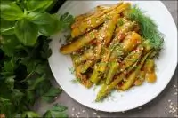 Острые кабачки в соевом соусе