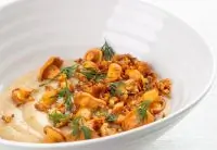 Лисички и картофельный крем