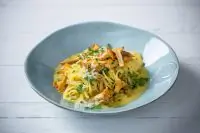 Спагетти с лисичками