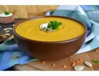 Суп из тыквы с ореховой пастой