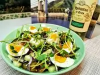 Овощной салат с льняным маслом