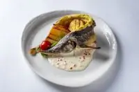 Стерлядь с икорным соусом