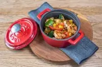 Жареные креветки с кукурузой