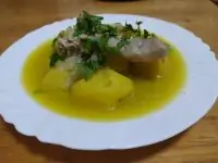 Тушёная курица с картофелем