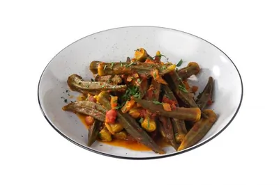 Бамия на сковороде