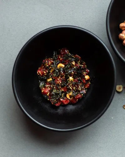 Тартар из телятины кимчи