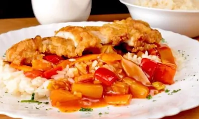 Жареная курица с рисом по-немецки (гебакенес-хенхен)