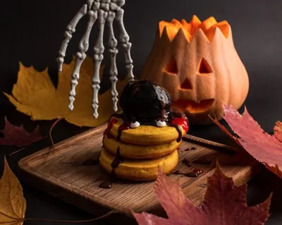 Очень страшные панкейки с тыквой