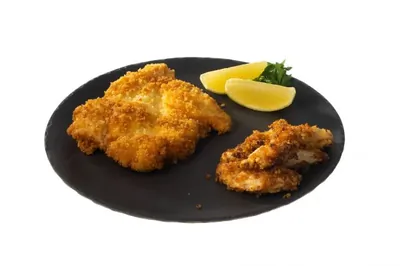 Израильский шницель с куриным попкорном