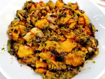 Сладкое овощное рагу с тыквой