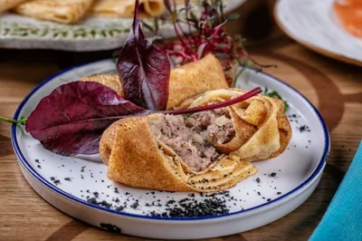 Домашние блинчики с фаршем