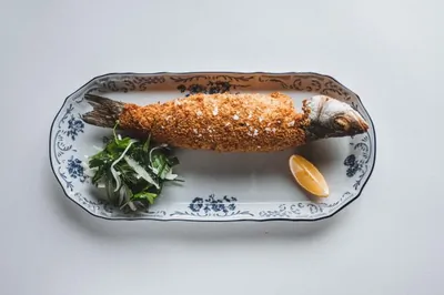 Окунь в панировке