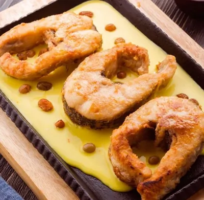 Щука в соусе с шафраном