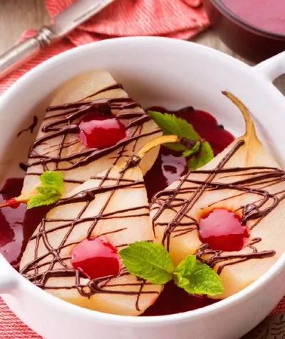 Груши с шоколадом