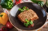 Хрустящая лазанья с овощами и корочкой из фундука