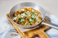 Рагу из кролика с сыром страккино