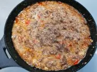 Фарш с рикоттой и томатами