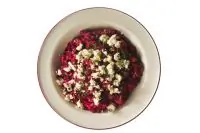 Свекольное ризотто с маринованным тофу