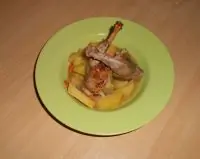 Кролик с картошкой в духовке