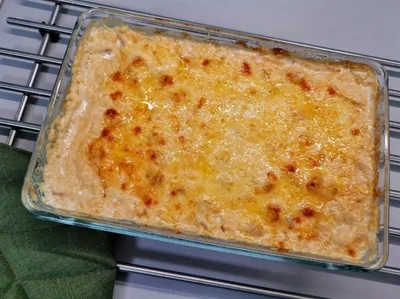 Нежная грибная запеканка с курицей