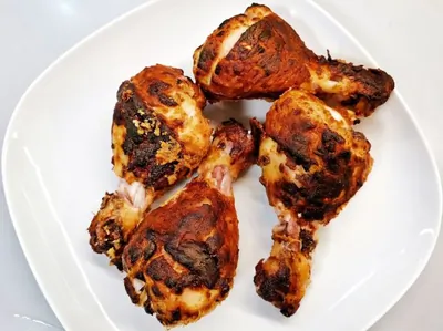 Горчичные куриные ножки, запеченные на соли