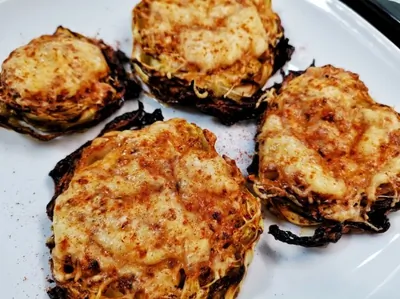 Сливочные капустные стейки с сыром