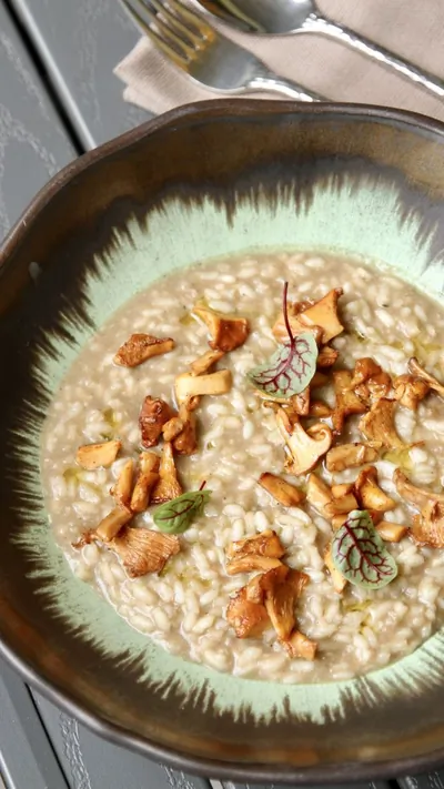 Ризотто с лисичками и трюфельным маслом