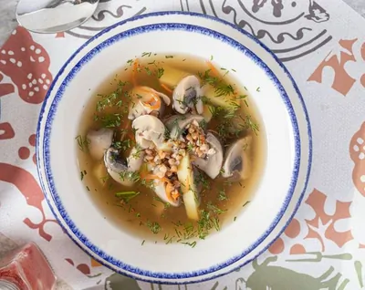 Грибной суп с гречкой