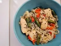 Вок с индейкой и ширатаки