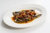 Скумбрия на мангале с соевым соусом