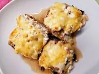 Кетолазанья со слайсами жареного баклажана