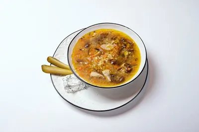 Грибной суп с булгуром