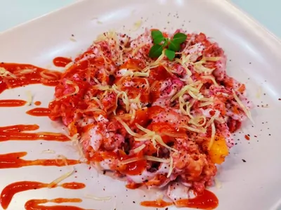 Скрэмбл со свекольным соком