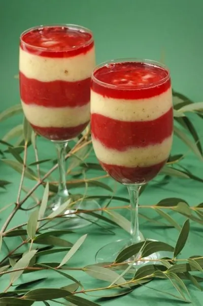 Клубничное парфе с тапиокой