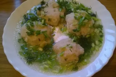 Кульками из картофеля и куриного фарша