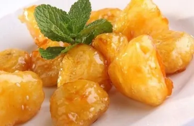 Пасы пинго (фрукты в карамели)