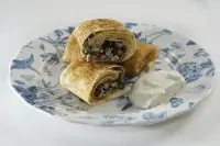 Блины с курицей и грибами