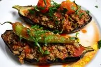 Запеченный баклажан с мясом лося