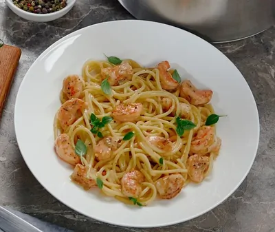 Качо-э-пепе с креветками