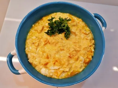 Нежный скрэмбл с помидорами