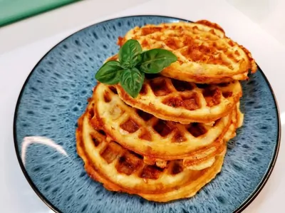 Кето-вафли с грибами