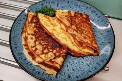 Блины с сыром и зеленью