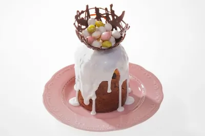 Шоколадное гнездо для украшения кулича