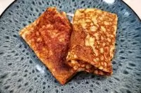 Блины с ветчиной и грибами